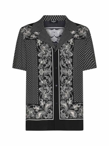 Paisley And Monogram Bowling Shirt - Balmain - Modalova