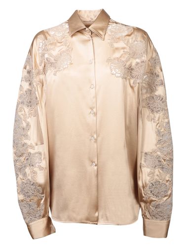 Embroidered Silk Shirt - Ermanno Scervino - Modalova