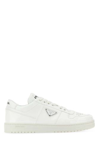 White Leather Downtown Sneakers - Prada - Modalova