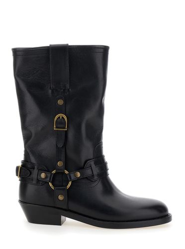 Heiko Ankle Boots With Studs And Ring In Leather Woman - Isabel Marant - Modalova