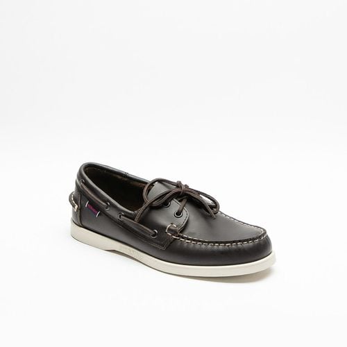 Docksides Portland Dark Brown Leather Unlined Boat Loafer - Sebago - Modalova