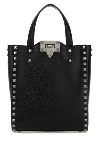 Black Leather Rockstud Handbag - Valentino Garavani - Modalova