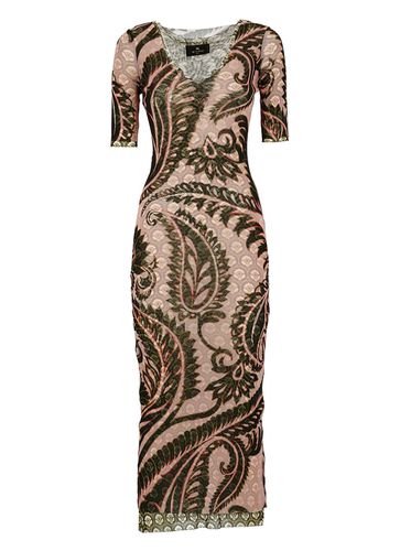 Etro Pink Printed Tulle Dress - Etro - Modalova