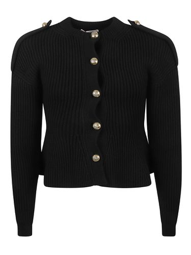Rib Knit Button Embellished Cropped Jacket - Alexander McQueen - Modalova