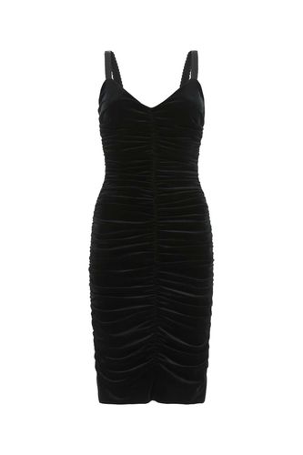 Black Velvet Mini Dress - Dolce & Gabbana - Modalova