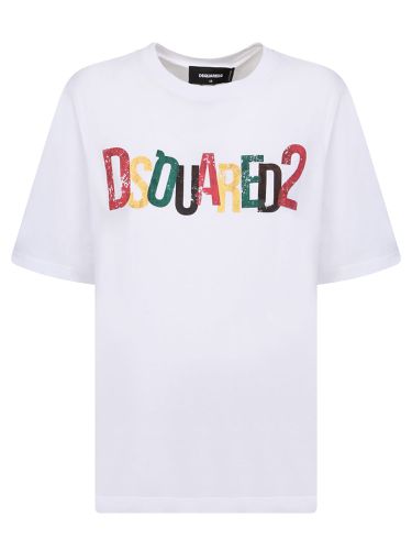 Dsquared2 White Rainbow T-shirt - Dsquared2 - Modalova