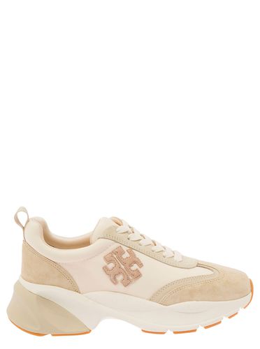 Good Luck Low Top Sneakers With Logo Detail And Oversized Platform In Suede Woman - Tory Burch - Modalova