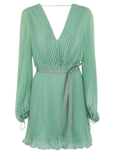 V-neck Pleated Mini Dress - Max Mara Pianoforte - Modalova