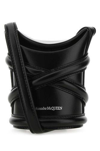 Black Leather Mini The Curve Bucket Bag - Alexander McQueen - Modalova