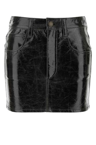 Dark Grey Synthetic Leather Laviana Mini Skirt - Isabel Marant - Modalova