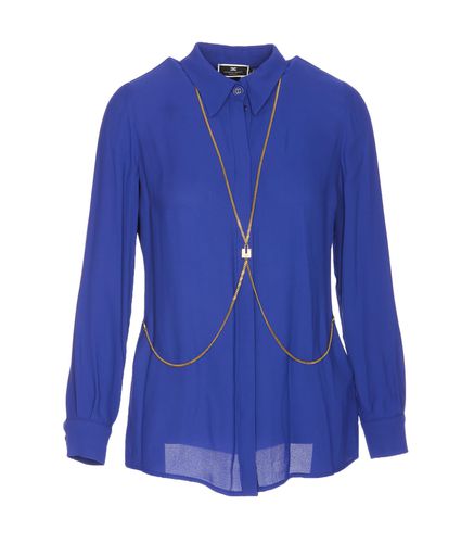 Shirt With Chain Detail - Elisabetta Franchi - Modalova