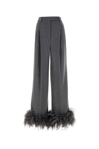 Prada Grey Cashmere Wide-leg Pant - Prada - Modalova