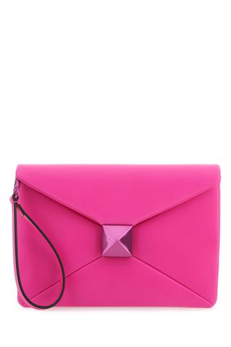 Pp Pink Nappa Leather One Stud Clutch - Valentino Garavani - Modalova