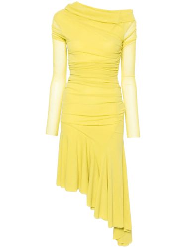 Yellow Asymmetric Midi Dress - Philosophy di Lorenzo Serafini - Modalova