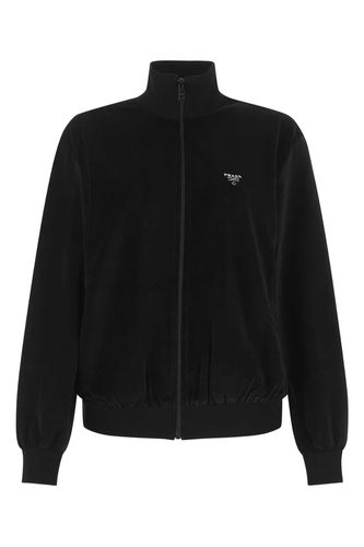 Prada Black Chenille Sweatshirt - Prada - Modalova