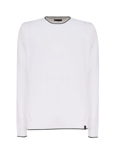 Fay Cotton Sweater With Round Neck - Fay - Modalova