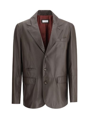 Brunello Cucinelli Leather Jacket - Brunello Cucinelli - Modalova