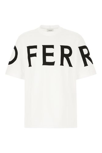 White Oversize Cotton T-shirt - Ferragamo - Modalova