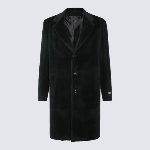 Canali Dark Green Wool Suit Coat - Canali - Modalova