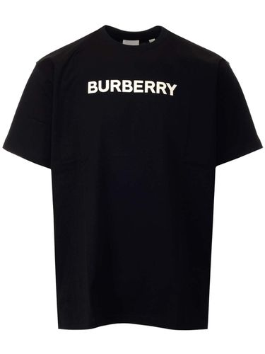 Burberry Black T-shirt With Logo - Burberry - Modalova