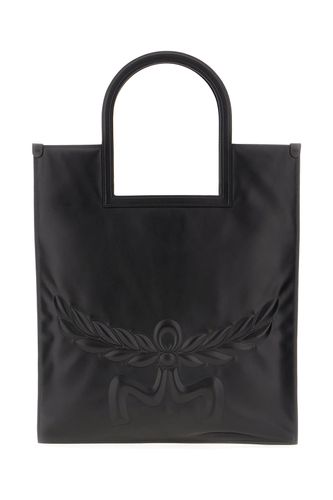 Black Nappa Leather Medium Aren Fold Shopping Bag - MCM - Modalova