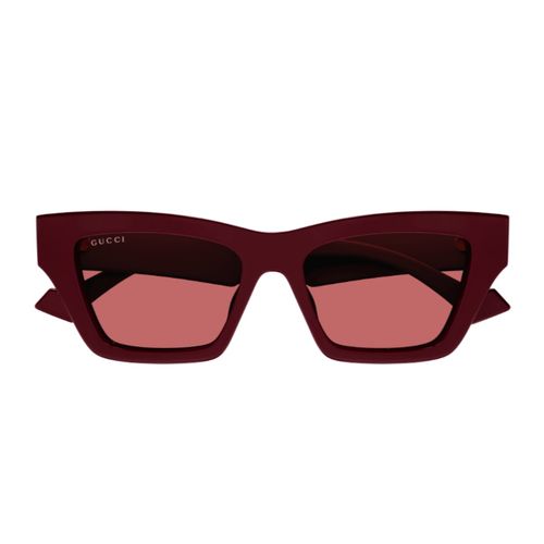Gucci Gg1753s Linea Emblem 004 Burgundy Brown Sunglasses - Gucci Eyewear - Modalova