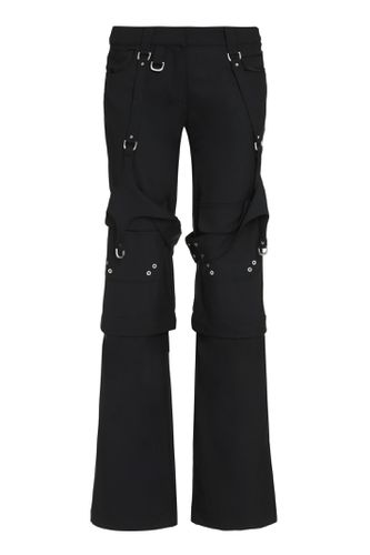 Off-White Wool Blend Cargo Trousers - Off-White - Modalova