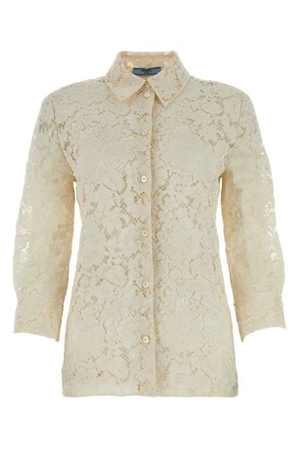Prada Ivory Lace Shirt - Prada - Modalova