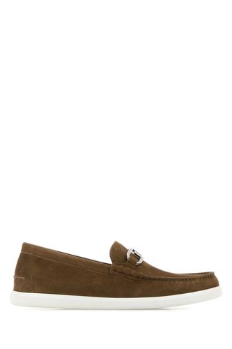 Brown Suede O Lock Light Loafersâ - Fendi - Modalova