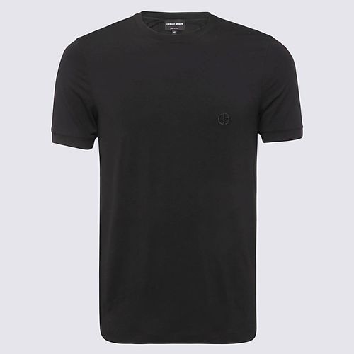 Black Cotton Blend T-shirt - Giorgio Armani - Modalova