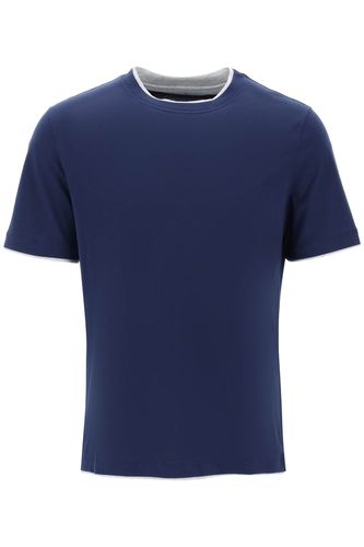 Layered-effect Crewneck T-shirt - Brunello Cucinelli - Modalova