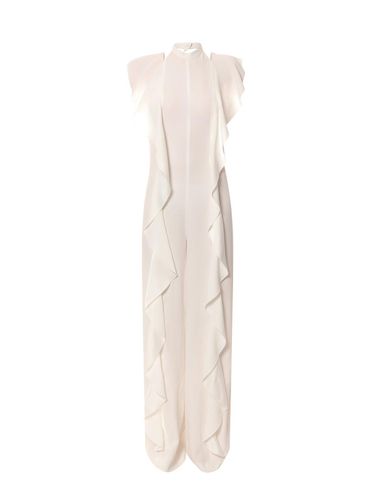 Draped Halterneck Crepe Jumpsuit - Alberta Ferretti - Modalova