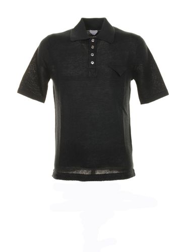 Linen Blend Polo Shirt - Bottega Veneta - Modalova