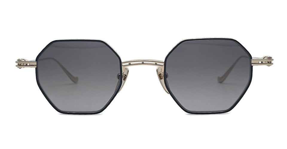 Evaculation - Matte Black / Gold Plated Sunglasses - Chrome Hearts - Modalova