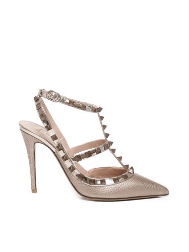 Rockstud Décolleté With Straps In Calfskin - Valentino Garavani - Modalova