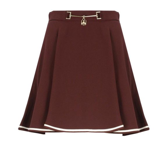 Horsebit Detailed Mini Skirt - Elisabetta Franchi - Modalova