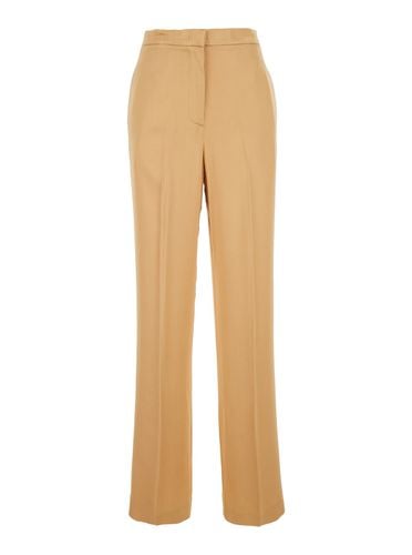 Beige Pants With High Waist And Pences In Viscose Woman - TwinSet - Modalova