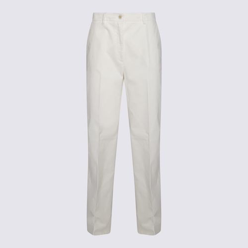 Antonelli White Cotton Pants - Antonelli - Modalova