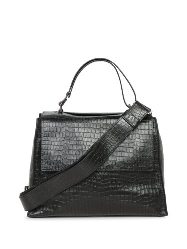 Orciani Sveva Crocodile Black Bag - Orciani - Modalova