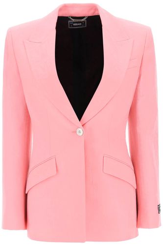 Versace Wool Single-breasted Blazer - Versace - Modalova