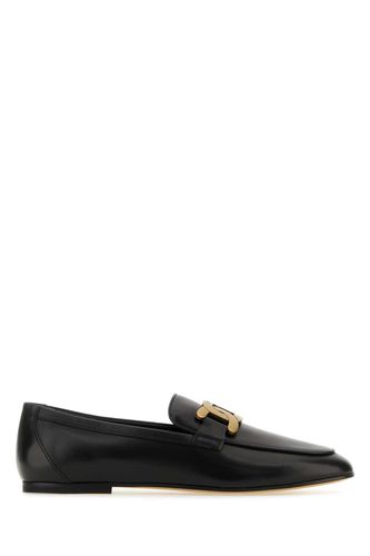 Tod's Black Leather Loafers - Tod's - Modalova