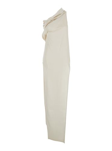 Athena Arrowhead Long Dress With One Shoulder Design And Side Slits In Viscose And Acetate Blend Woman - Rick Owens - Modalova