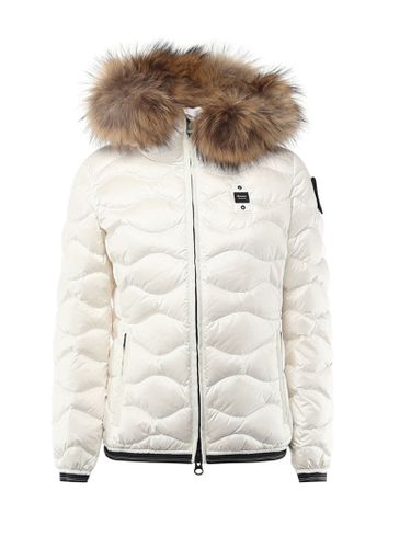 Down Jacket With Fur Trim Aldie - Blauer - Modalova