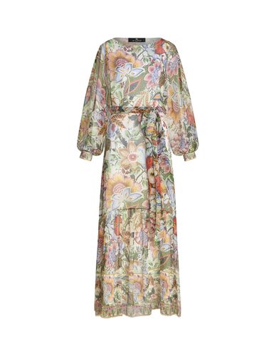 Multicoloured Printed Silk Long Dress - Etro - Modalova