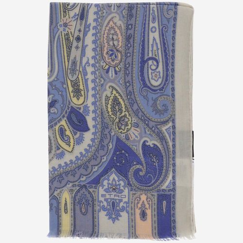 Cashmere And Silk Paisley Scarf - Etro - Modalova