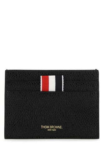 Black Leather Card Holder - Thom Browne - Modalova