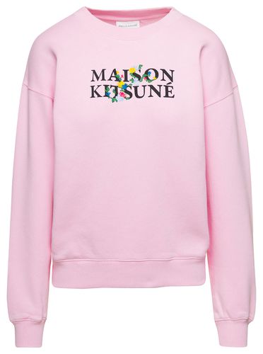 Crewneck Sweatshirt With Front Logo Print In Cotton Woman - Maison Kitsuné - Modalova