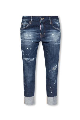 Mid-rise Distressed Cropped Jeans - Dsquared2 - Modalova