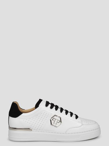 Mix Leather Low-top Sneakers - Philipp Plein - Modalova