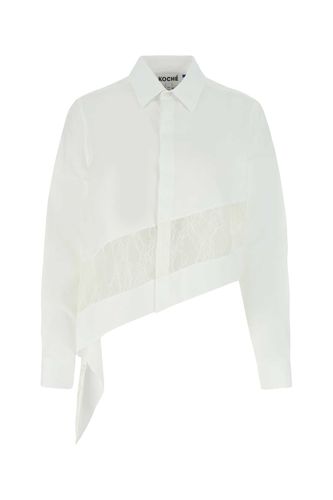 Koché White Cotton And Lace Shirt - Koché - Modalova